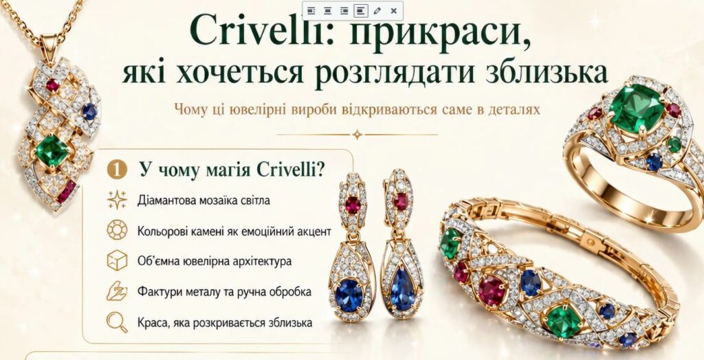 Crivelli та ювелірні прикраси, які хочеться розглядати зблизька